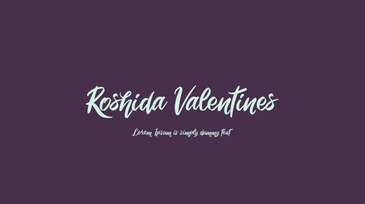 Roshida Valentines Font