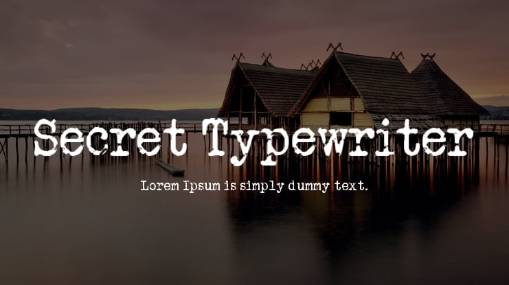 Secret Typewriter Font