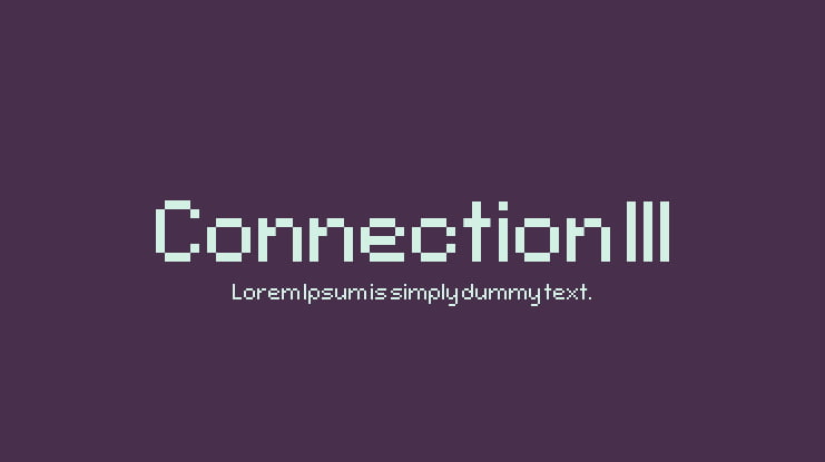 Connection III Font