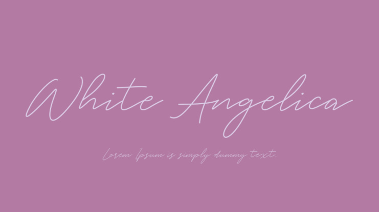 White Angelica Font