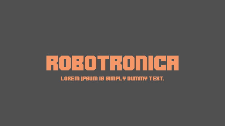 Robotronica Font Family