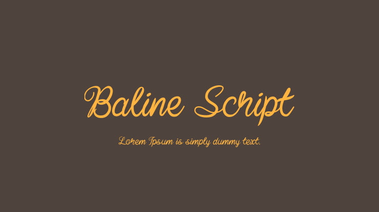Baline Script Font