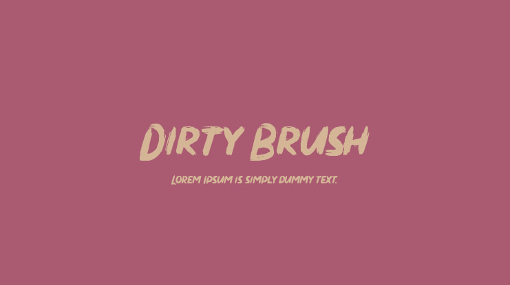 Dirty Brush Font