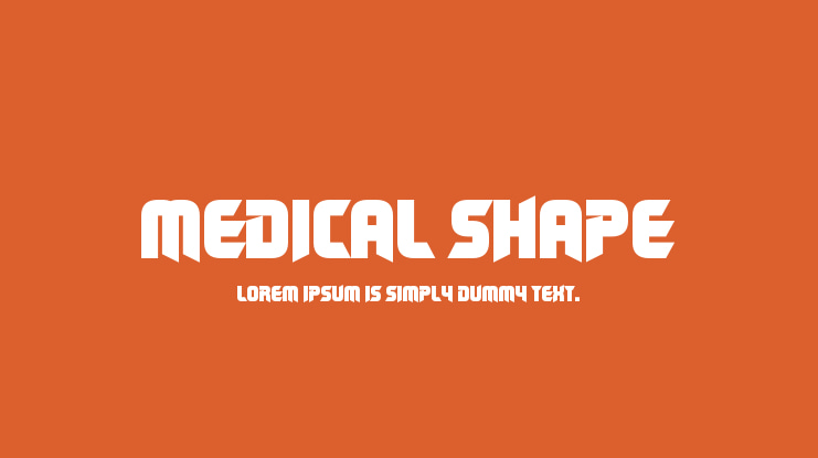 Medical Shape Font