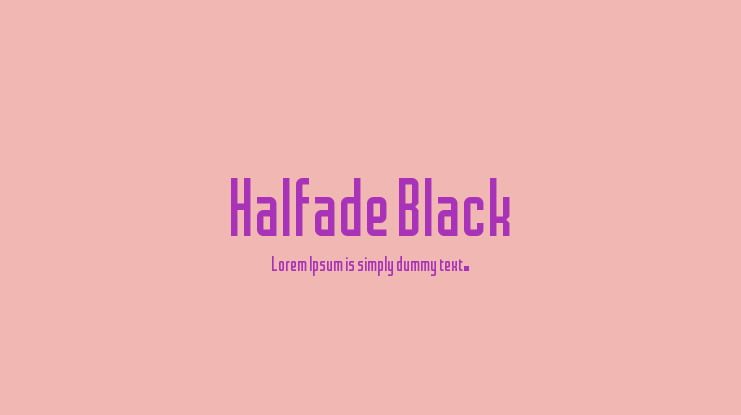 Halfade Black Font Family