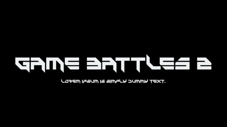 Game Battles 2 Font