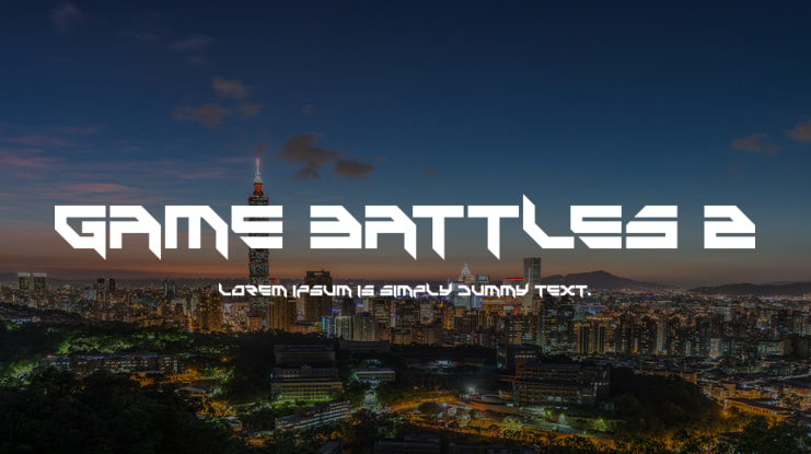 Game Battles 2 Font