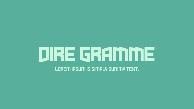 Dire Gramme Font