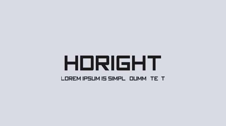 HDRight Font