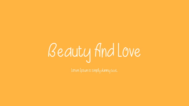 Beauty And Love Font