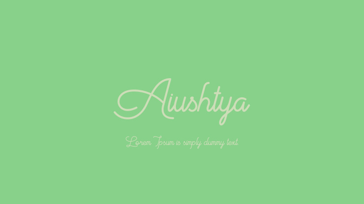 Aiushtya Font
