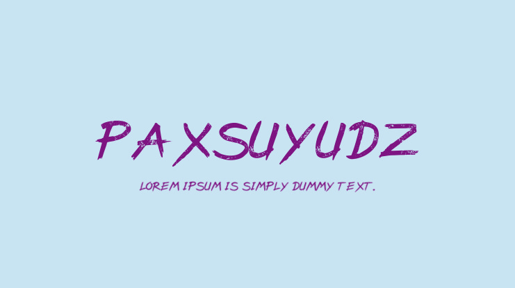 PaxSuyudz Font