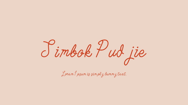 Simbok Pudjie Font