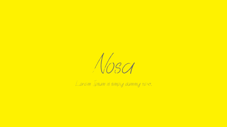 Nosa Font