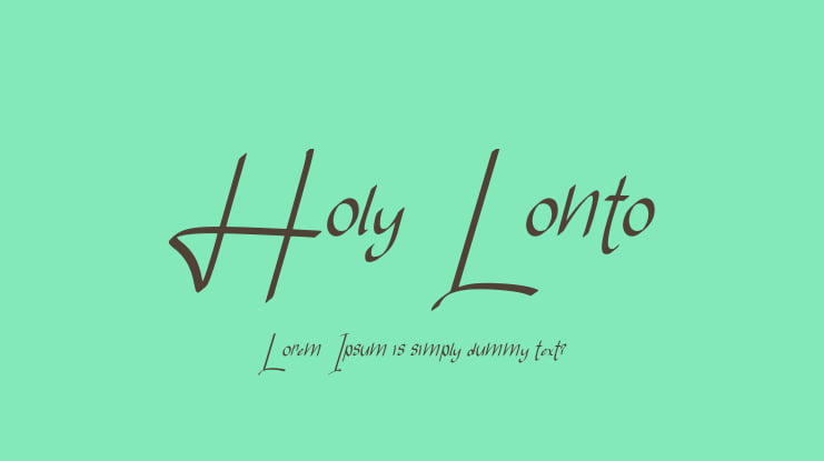 Holy Lonto Font