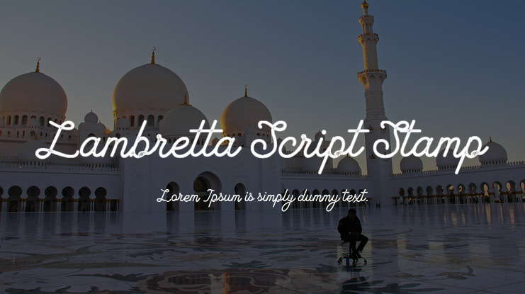 Lambretta Script Stamp Font