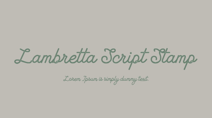Lambretta Script Stamp Font