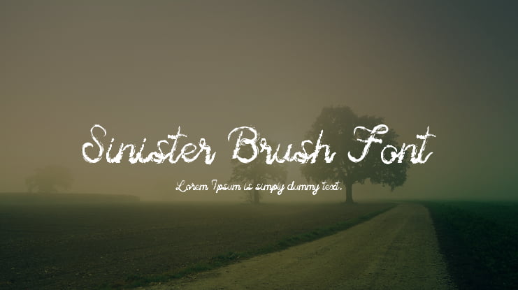 Sinister Brush Font