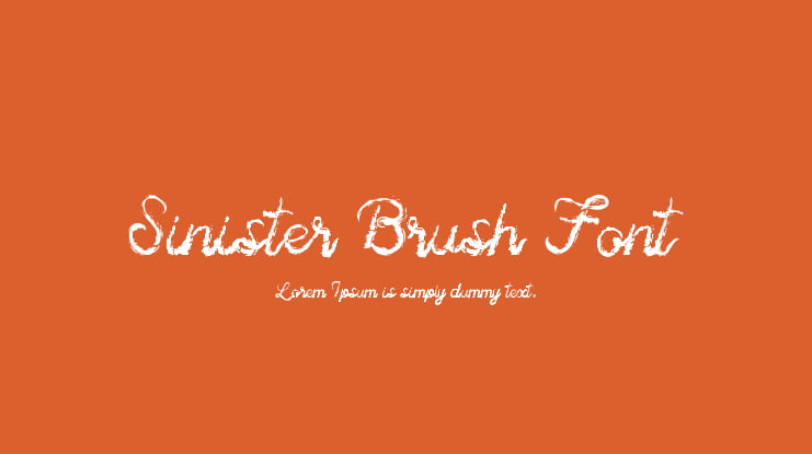 Sinister Brush Font