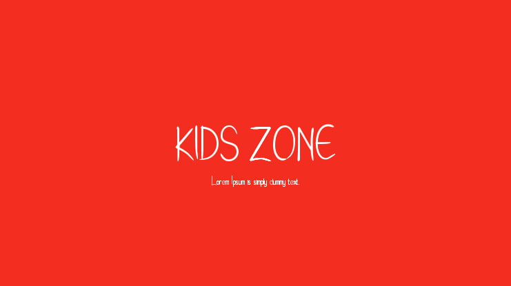 KIDS ZONE Font