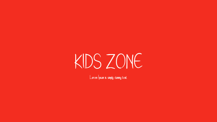 KIDS ZONE Font