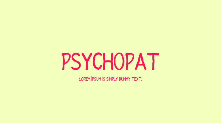 PSYCHOPAT Font