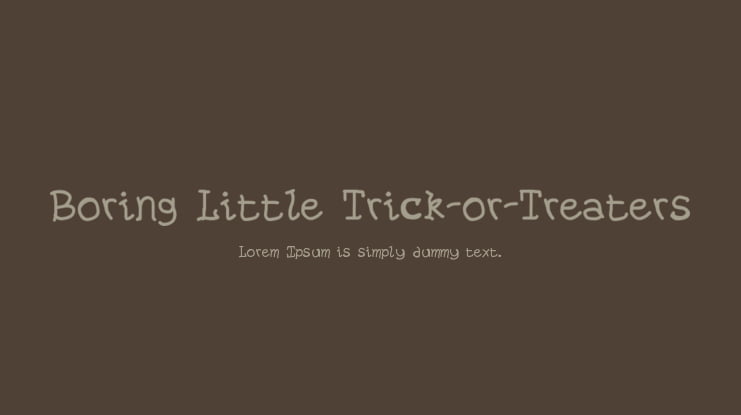 Boring Little Trick-or-Treaters Font