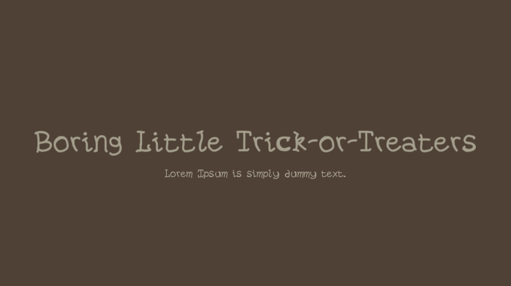 Boring Little Trick-or-Treaters Font