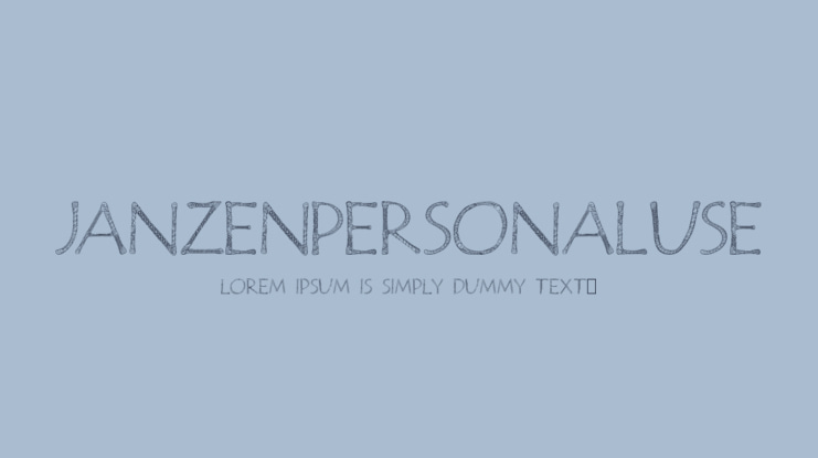 JanzenPersonalUse Font
