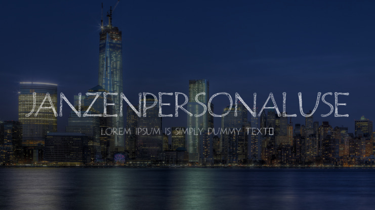 JanzenPersonalUse Font
