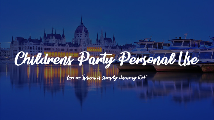 Childrens Party Personal Use Font