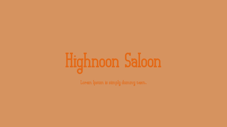 Highnoon Saloon Font