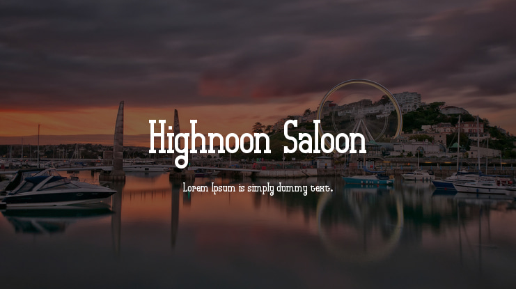 Highnoon Saloon Font