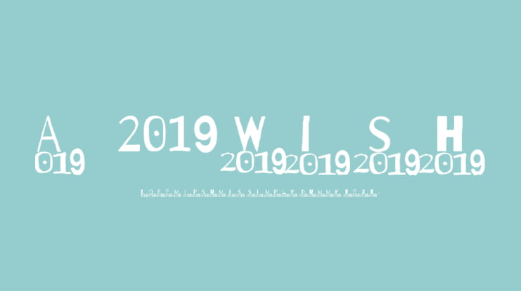 A 2019 Wish Font