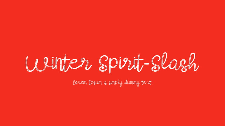 Winter Spirit-Slash Font