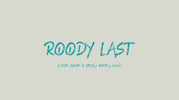 ROODY LAST Font