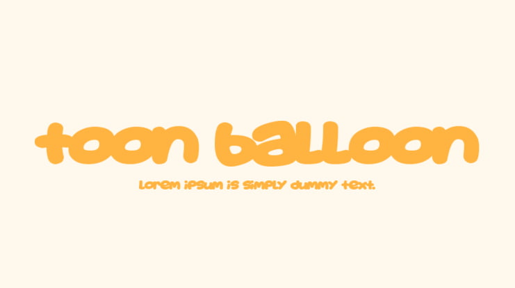 Toon Balloon Font Family