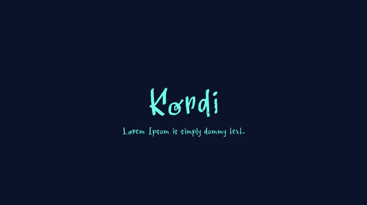 Kordi Font