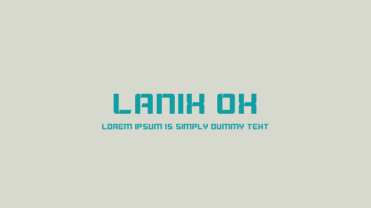 Lanix Ox Font
