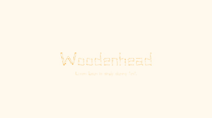 Woodenhead Font