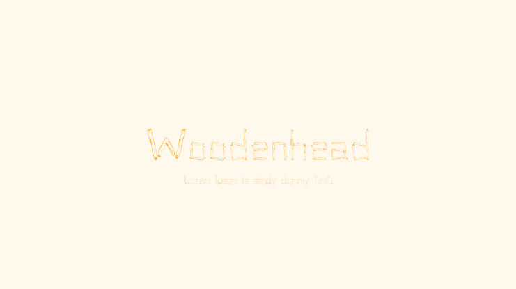 Woodenhead Font