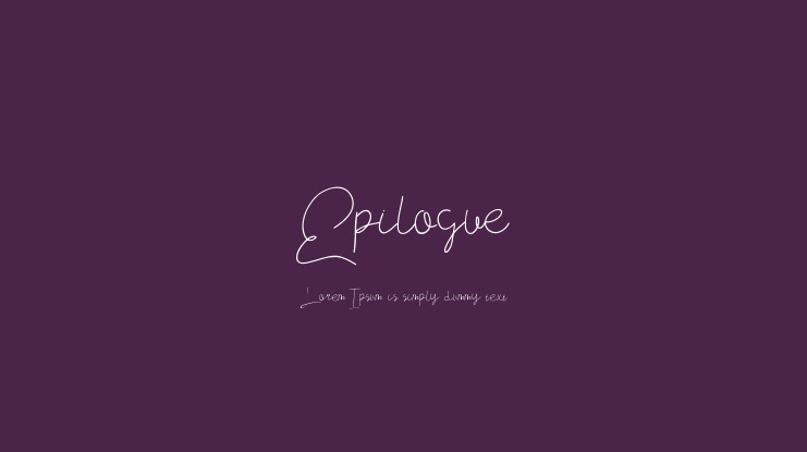 Epilogue Font