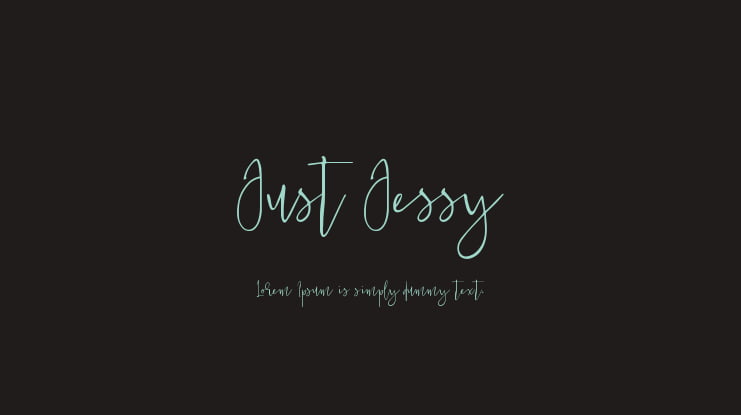 Just Jessy Font
