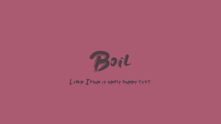 Boil Font