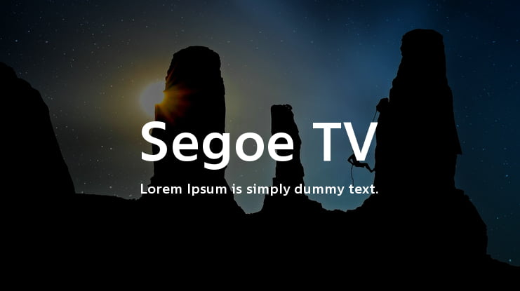 Segoe TV Font Family