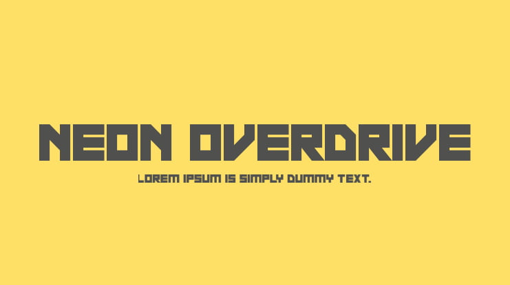 Neon Overdrive Font Family