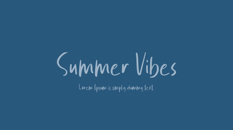 Summer Vibes Font