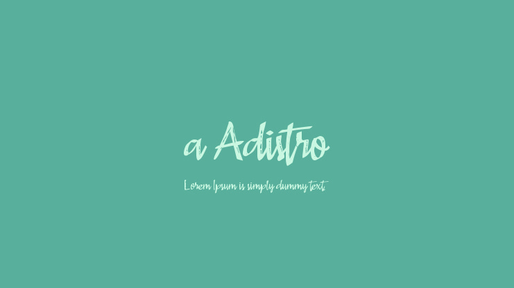 a Adistro Font