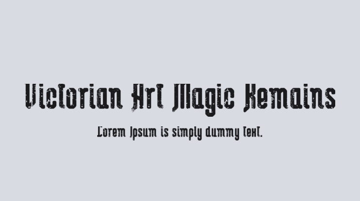 Victorian Art Magic Remains Font