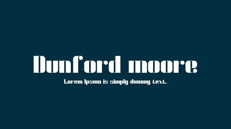 Dunford moore Font Family